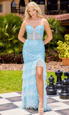 Primavera Couture 4507 - Strapless Tiered Scallop Trumpet Dress - view 8