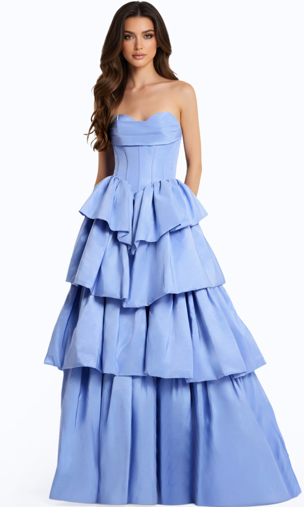 Jovani 45111 - Strapless Layered Tiered Ballgown - view 4