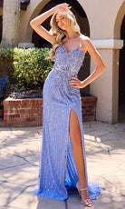 Primavera Couture 4512 - Strapless Starburst Pattern Prom Dress - view 6
