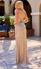 Primavera Couture 4512 - Strapless Starburst Pattern Prom Dress - detail view