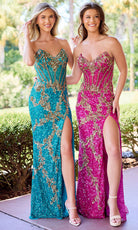 Primavera Couture 4516 - Baroque Embellished Corset Strapless Dress - view 4