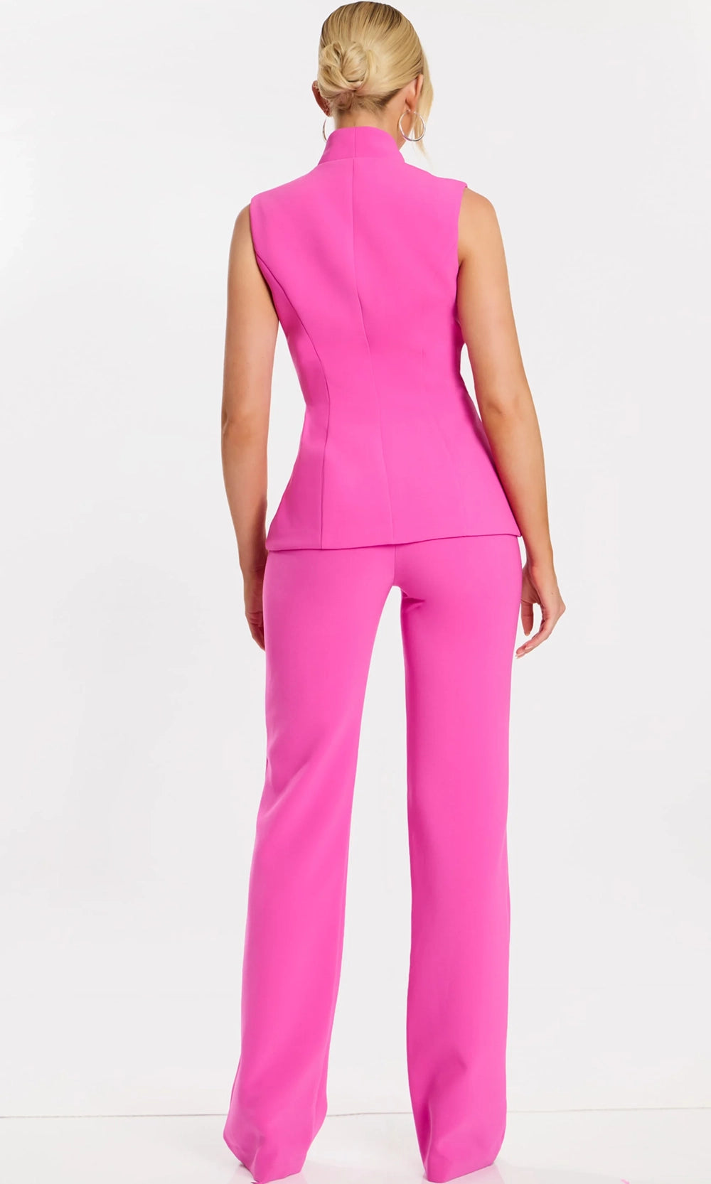 Jovani 45171 - Two Piece Plunging Neck Pantsuit - back view