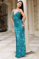 Jovani 45262 - Allover Sequin Sheath Prom Gown - view 9