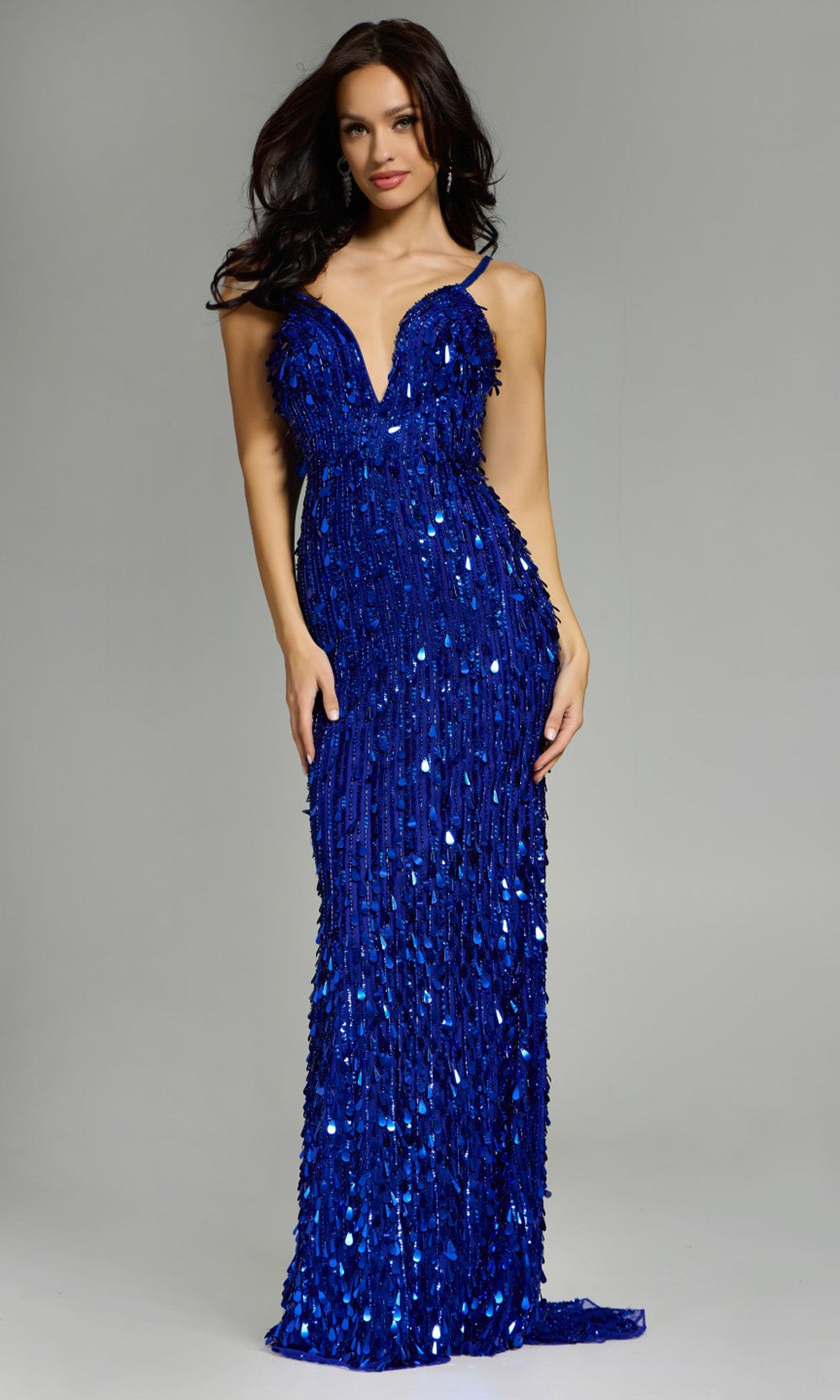 Jovani 45262 - Allover Sequin Sheath Prom Gown - view 4