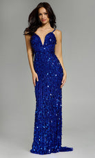 Jovani 45262 - Allover Sequin Sheath Prom Gown - view 4