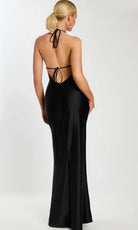 Jovani 45445 - Open Tie Back Minimalist Long Gown - back view