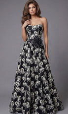 Jovani 45499 - Floral Pattern Semi-Sweetheart Ballgown - designer prom dress at Silhouette Dresses