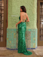 Primavera Couture 4551 - Sheath Skirt Shimmering Applique Prom Dress