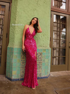 Primavera Couture 4551 - Sheath Skirt Shimmering Applique Prom Dress