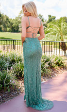 Primavera Couture 4552 - Beaded Cutout Sheath Dress with Slit - view 10