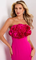 Jovani 45561 - Strapless Floral Accent Trumpet Gown - view 4