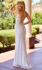 Primavera Couture 4558 - Beaded Open Back Slit Dress - view 7