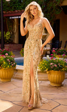Primavera Couture 4559 - Corset Style Floral Beaded Sheath Dress - view 8