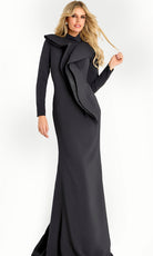 Jovani 45617 - High Neck Minimalist Fitted Gown - back view
