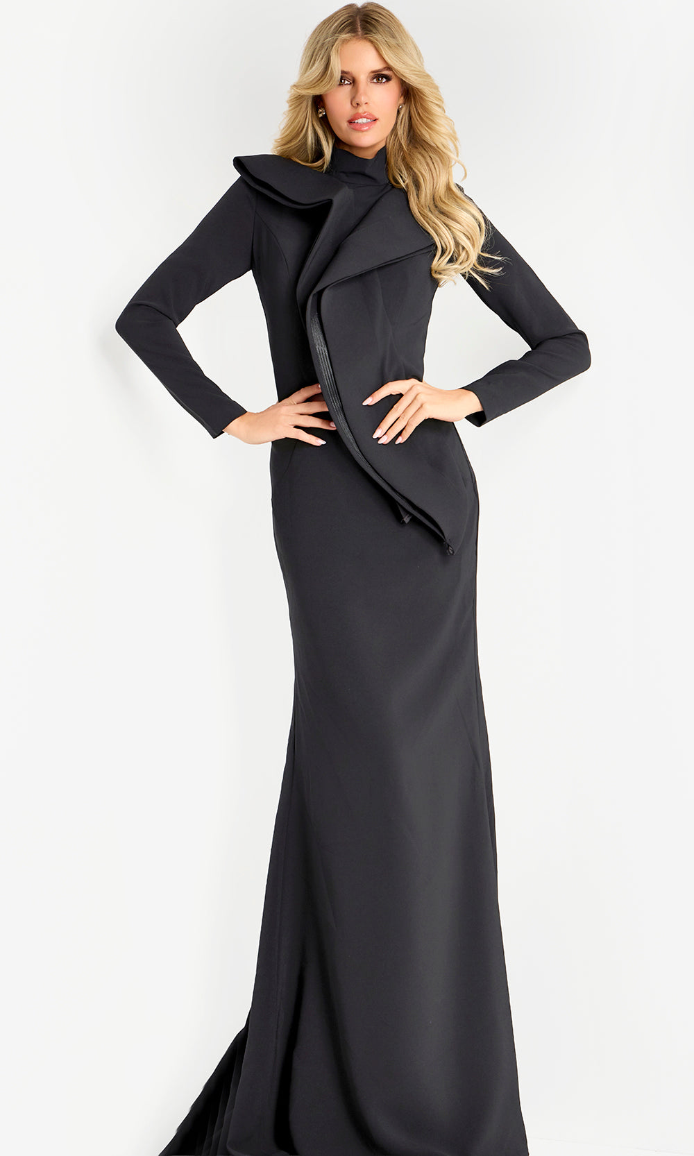 Jovani 45617 - High Neck Minimalist Fitted Gown - designer mother of the bride dress at Silhouette Dresses