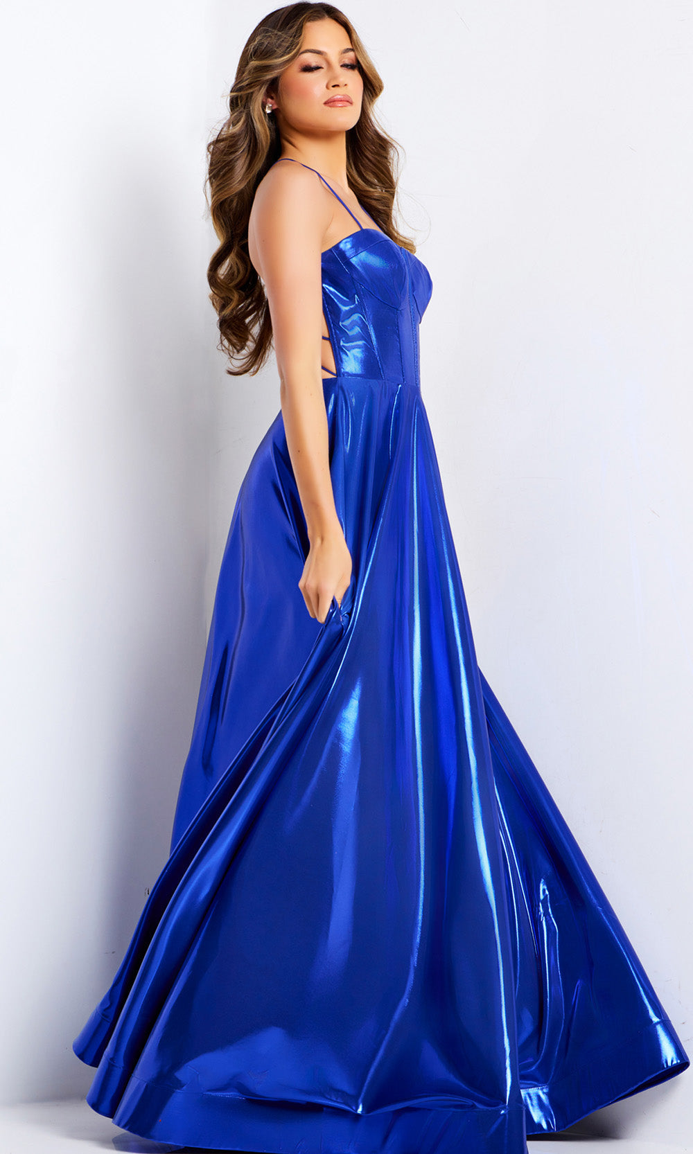 Jovani 45699 - Sweetheart Prom Gown with Corset Bodice - back view