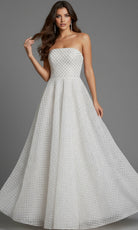 Jovani 45788 - Straight Across Textured Prom Gown - view 6
