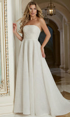 Jovani 45788 - Straight Across Textured Prom Gown - view 5