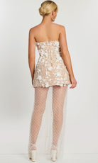 Jovani 45874 - Floral Applique Illusion Skirt Strapless Gown - view 9