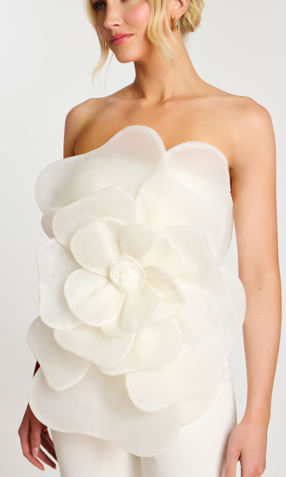 Jovani 45933 - 3D Floral Bodice Strapless Jumpsuit - view 5