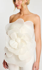 Jovani 45933 - 3D Floral Bodice Strapless Jumpsuit - view 5