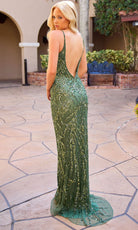Primavera Couture 4593 - Deep V-Neck Fitted Long Dress - view 6