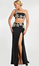 Jovani 46003 - One Shoulder Two Piece Gown with Slit - view 5