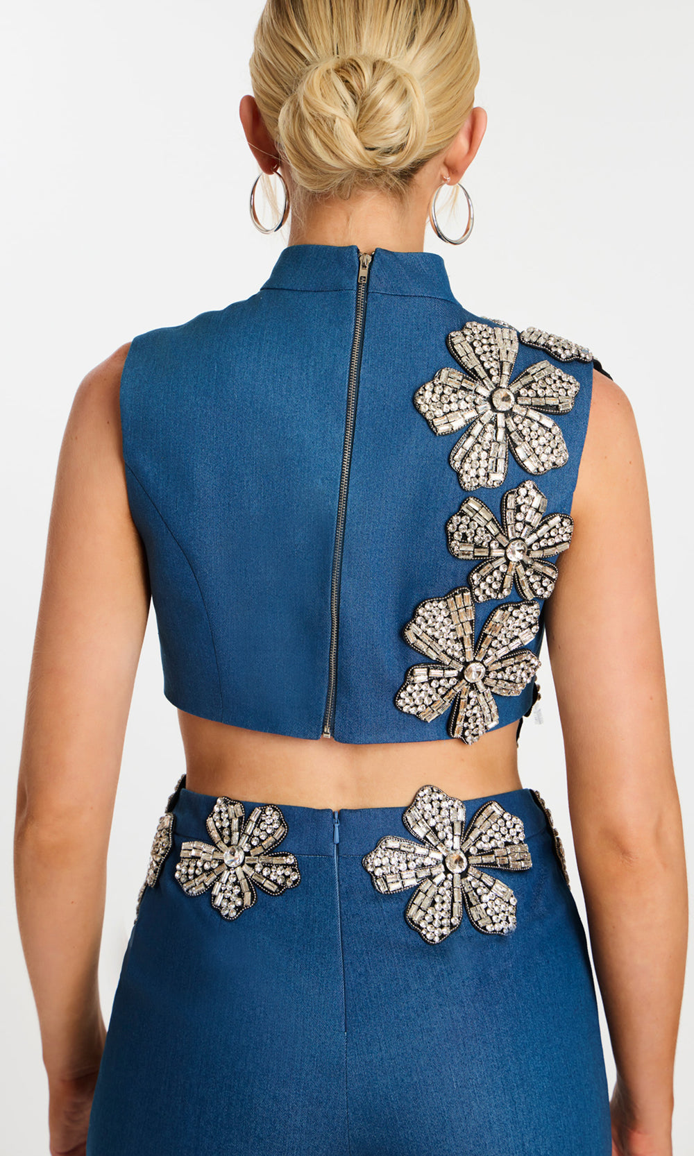 Jovani 46008 - High Neck Beaded Floral Romper - view 6