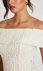 Jovani 46036 - Folded Neckline Floral Lace Short Dress - view 4