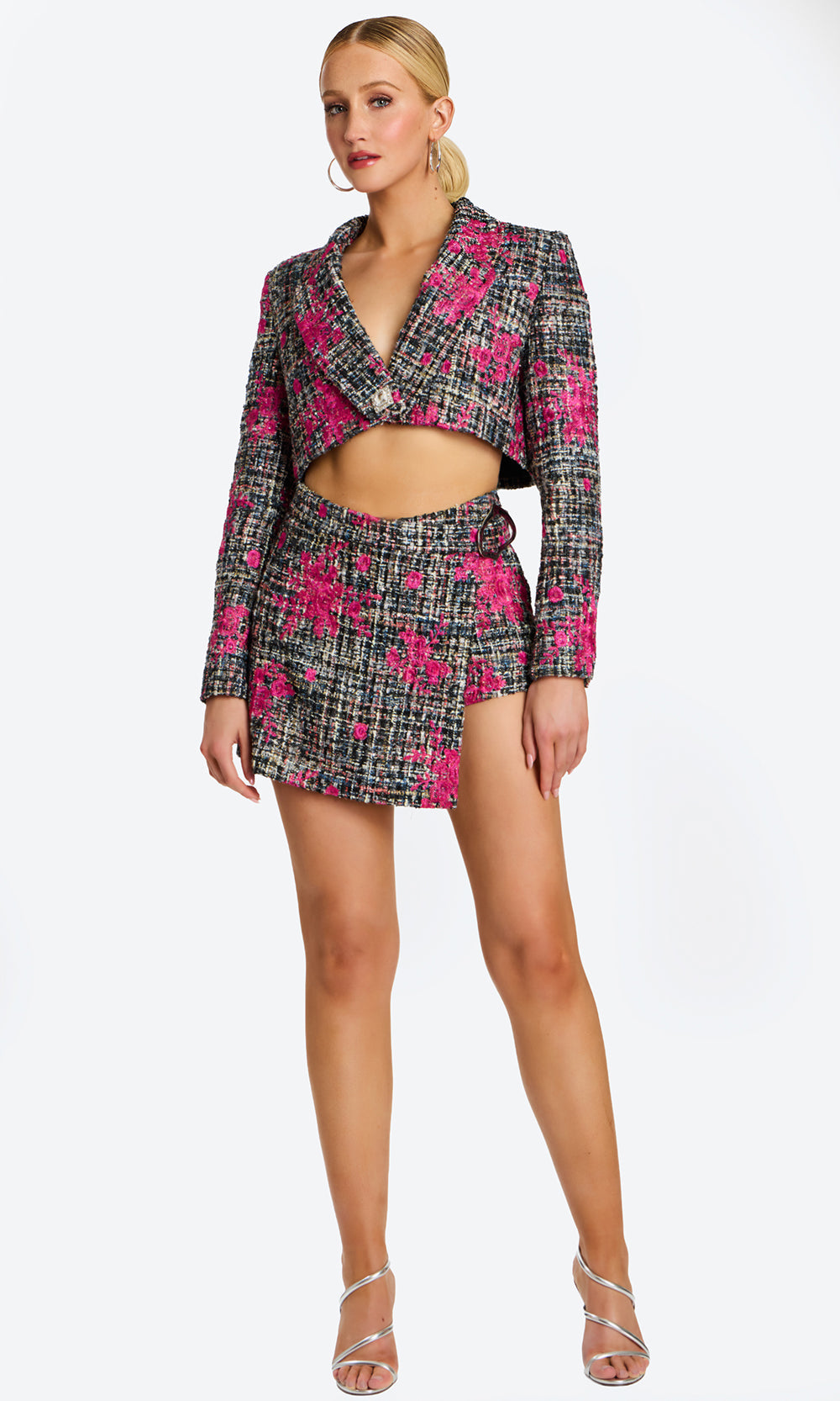 Jovani 46305 - Embroidered Tweed Two Piece Dress - designer cocktail dress at Silhouette Dresses