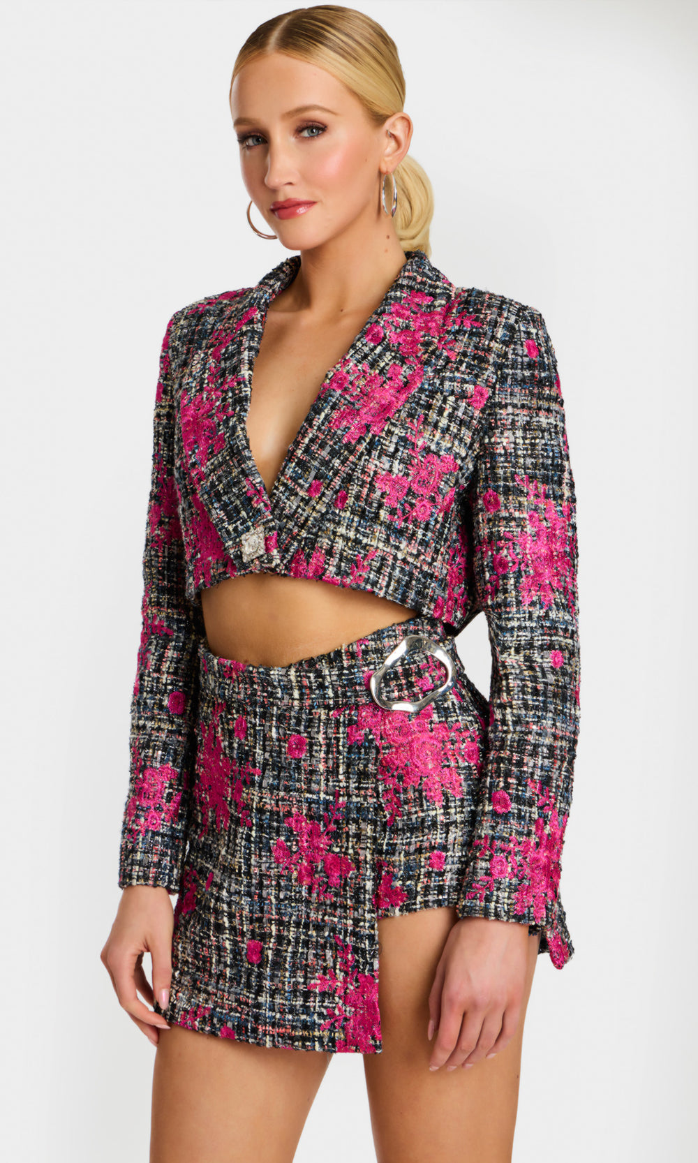 Jovani 46305 - Embroidered Tweed Two Piece Dress - view 4