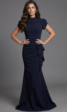 Jovani 46520 - High Neck Ruffle Trumpet Evening Gown - designer mother of the bride dress at Silhouette Dresses