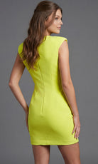 Jovani 46615 - Minimalist Cap Sleeve Fitted Dress - view 4