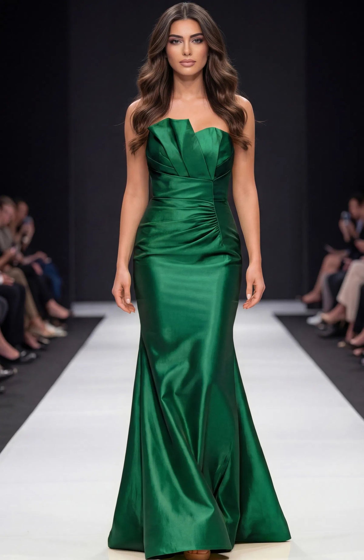 Jovani 46673 - Pleated Bodice Strapless Trumpet Dress - view 6