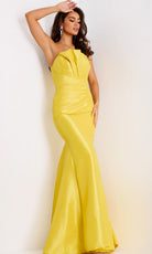 Jovani 46673 - Pleated Bodice Strapless Trumpet Dress - detail view