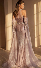 Jovani 46674 - Sheer Sleeve Allover Beaded Long Gown - view 5