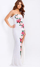 Jovani 46694 - Sequin Floral Embellished Prom Dress - detail view