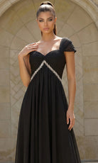 Jovani 46703 - Off Shoulder Empire Waist Evening Gown - view 6