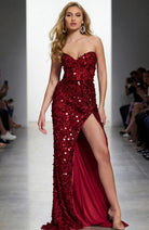 Jovani 46714 - Sequin Embellished Strapless Dress - view 15