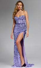 Jovani 46714 - Sequin Embellished Strapless Dress - view 12
