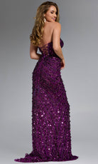 Jovani 46714 - Sequin Embellished Strapless Dress - back view