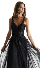 Mori Lee 49325 - Sequin Lace Applique Tulle A-Line Gown - back view