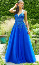 Mori Lee 49325 - Sequin Lace Applique Tulle A-Line Gown - view 7