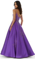 Mori Lee 49320 - Embroidered Satin Scoop Ballgown - view 4