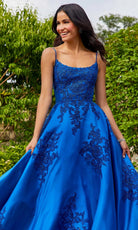 Mori Lee 49320 - Embroidered Satin Scoop Ballgown - view 6