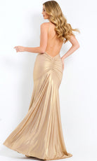 Jovani 47153 - Jeweled Bust Metallic Sheath Gown - view 4