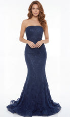 Jovani 47182 - Strapless Lace Bodice Mermaid Gown - designer prom dress at Silhouette Dresses