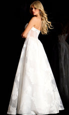 Jovani 47327 - Floral Embroidered Strapless Corset Gown - view 6