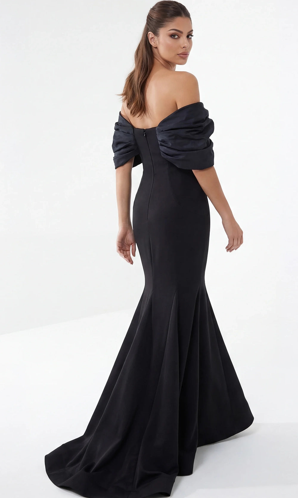 Jovani 47657 - Dramatic Sleeve Mermaid Evening Gown - view 5