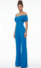 Jovani 47658 - Off Shoulder Straight Leg Jumpsuit - designer formal jumpsuit at Silhouette Dresses